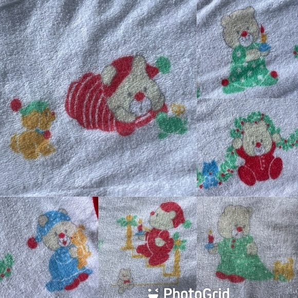 VTG Carter’s Christmas Bear Footed Sleeper Terrycloth Night Before Christmas Lrg - Picture 9 of 15